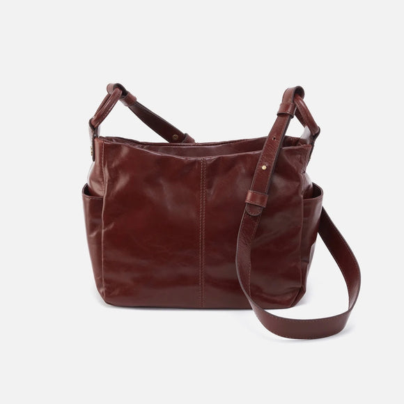 HOBO - Sheila Medium Crossbody -  CHOCOLATE IN POLISHED LEATHER