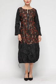 IC COLLECTION Dress - 7358D - RUST