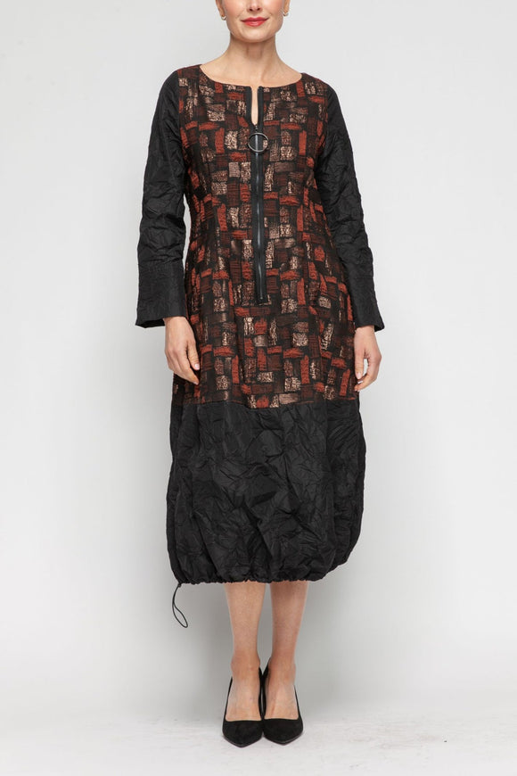 IC COLLECTION Dress - 7358D - RUST