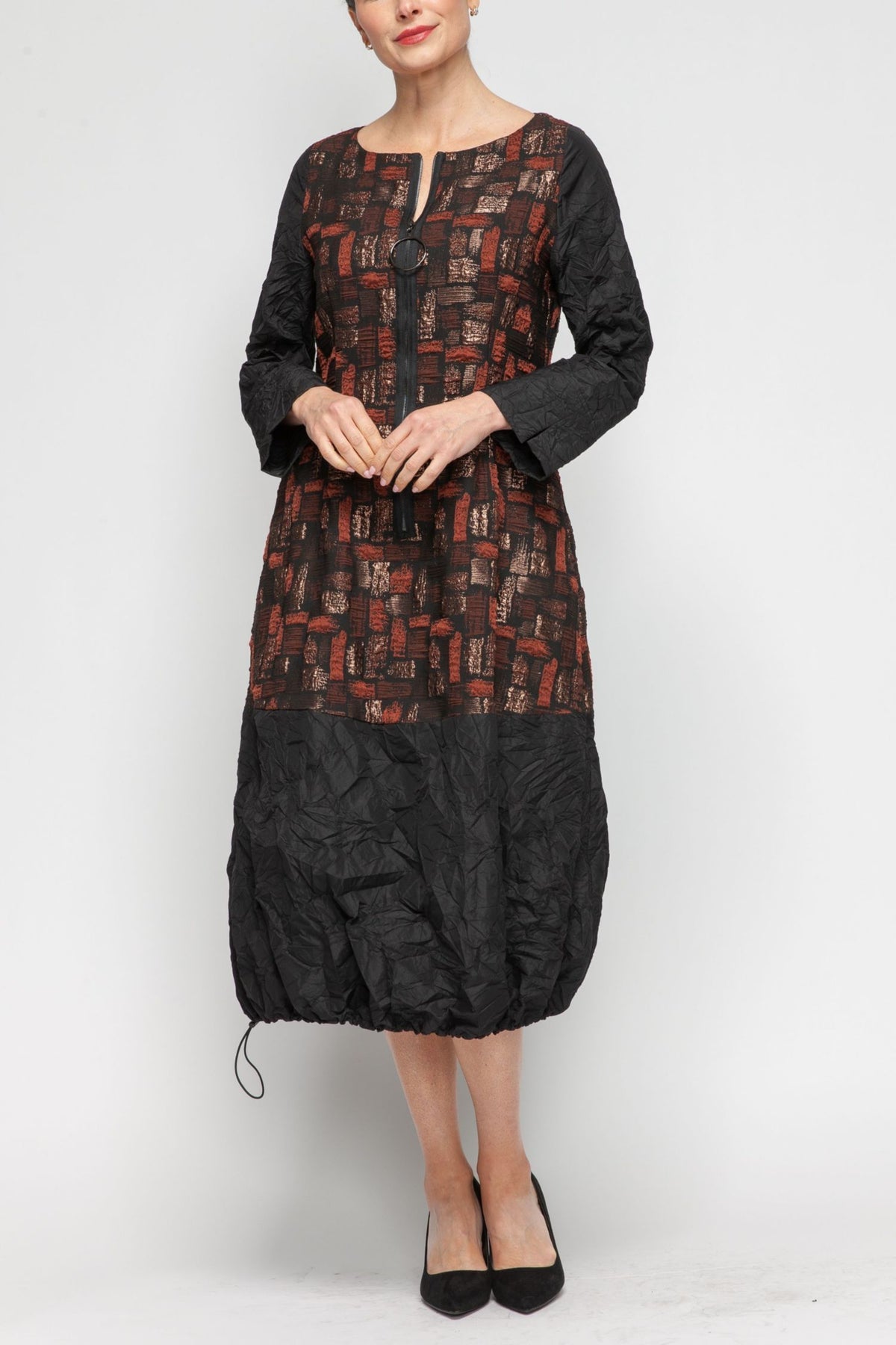 IC COLLECTION Dress - 7358D - RUST