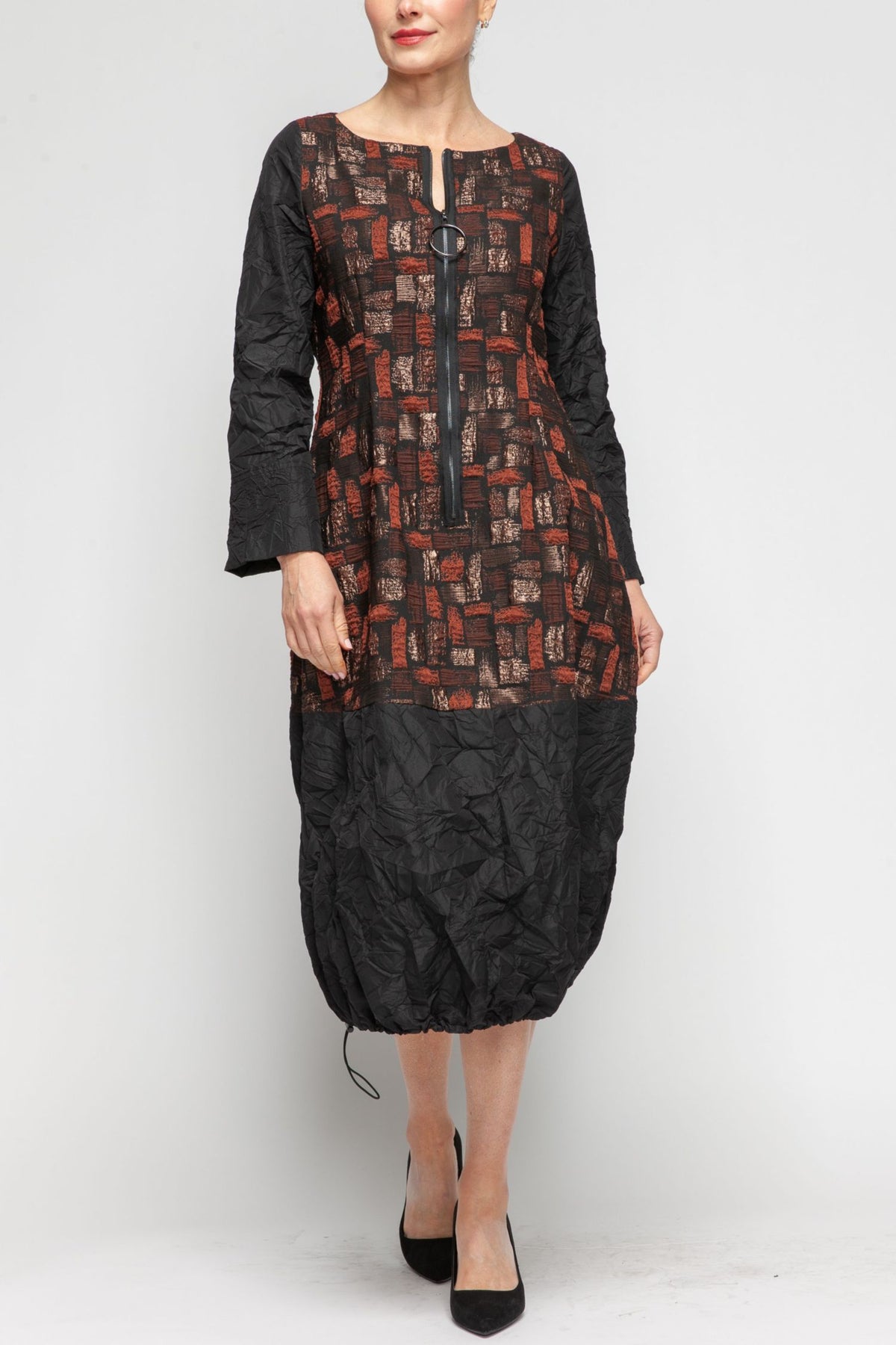 IC COLLECTION Dress - 7358D - RUST
