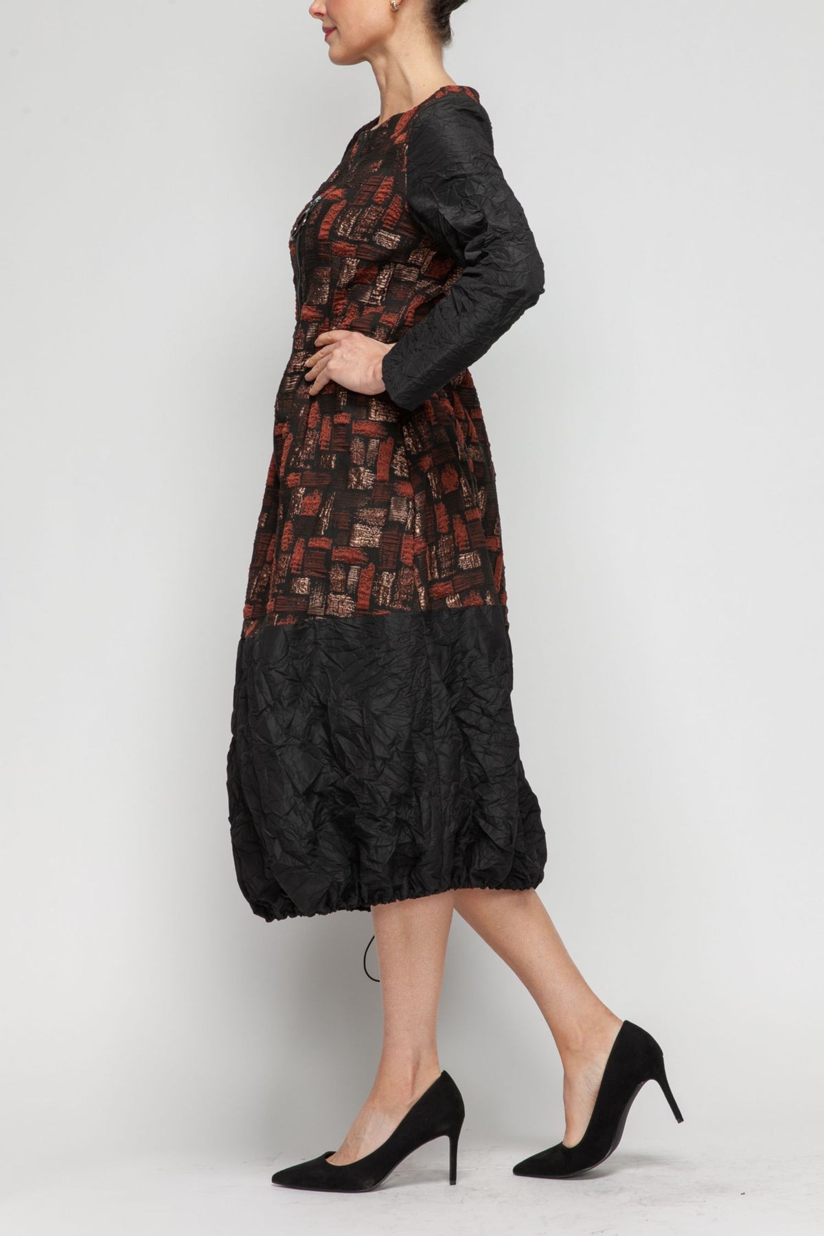IC COLLECTION Dress - 7358D - RUST