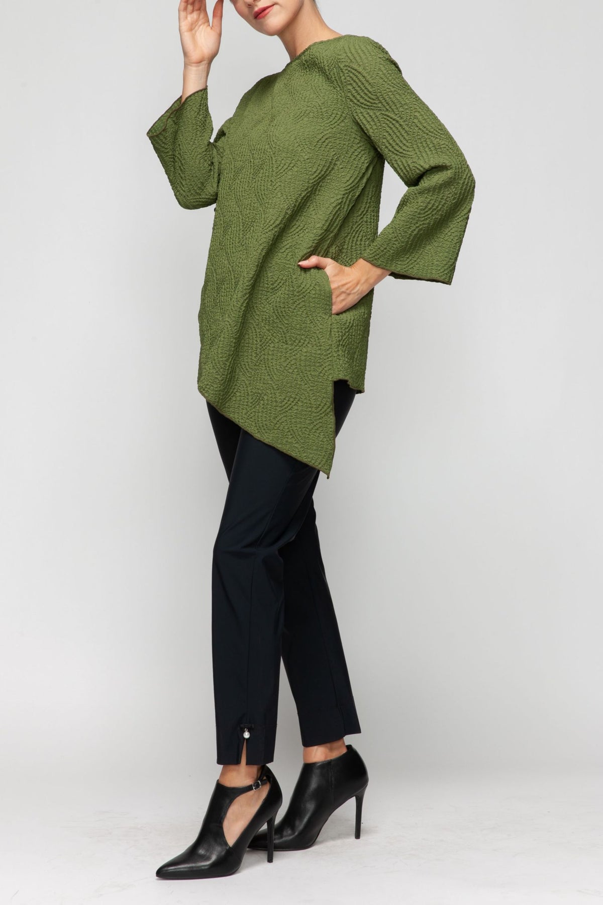 IC COLLECTION Top - 7361T - OLIVE