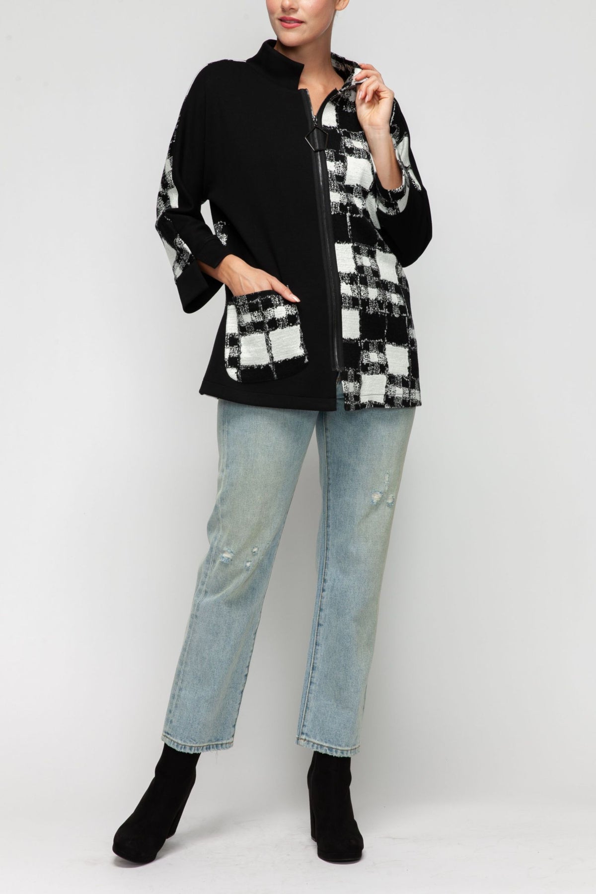 IC COLLECTION Top - 7370T - BLACK