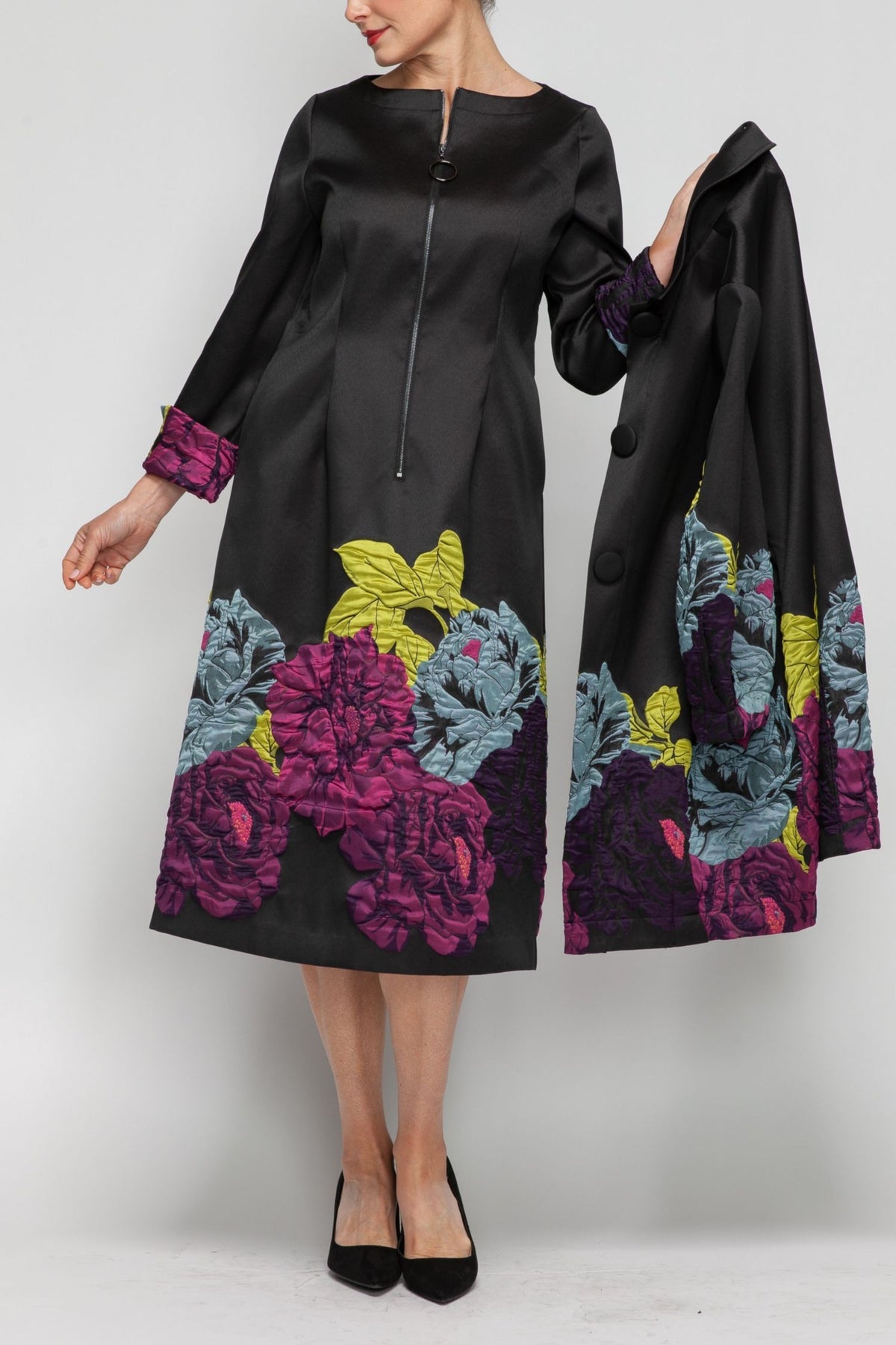 IC COLLECTION Dress - 7384D - BLACK