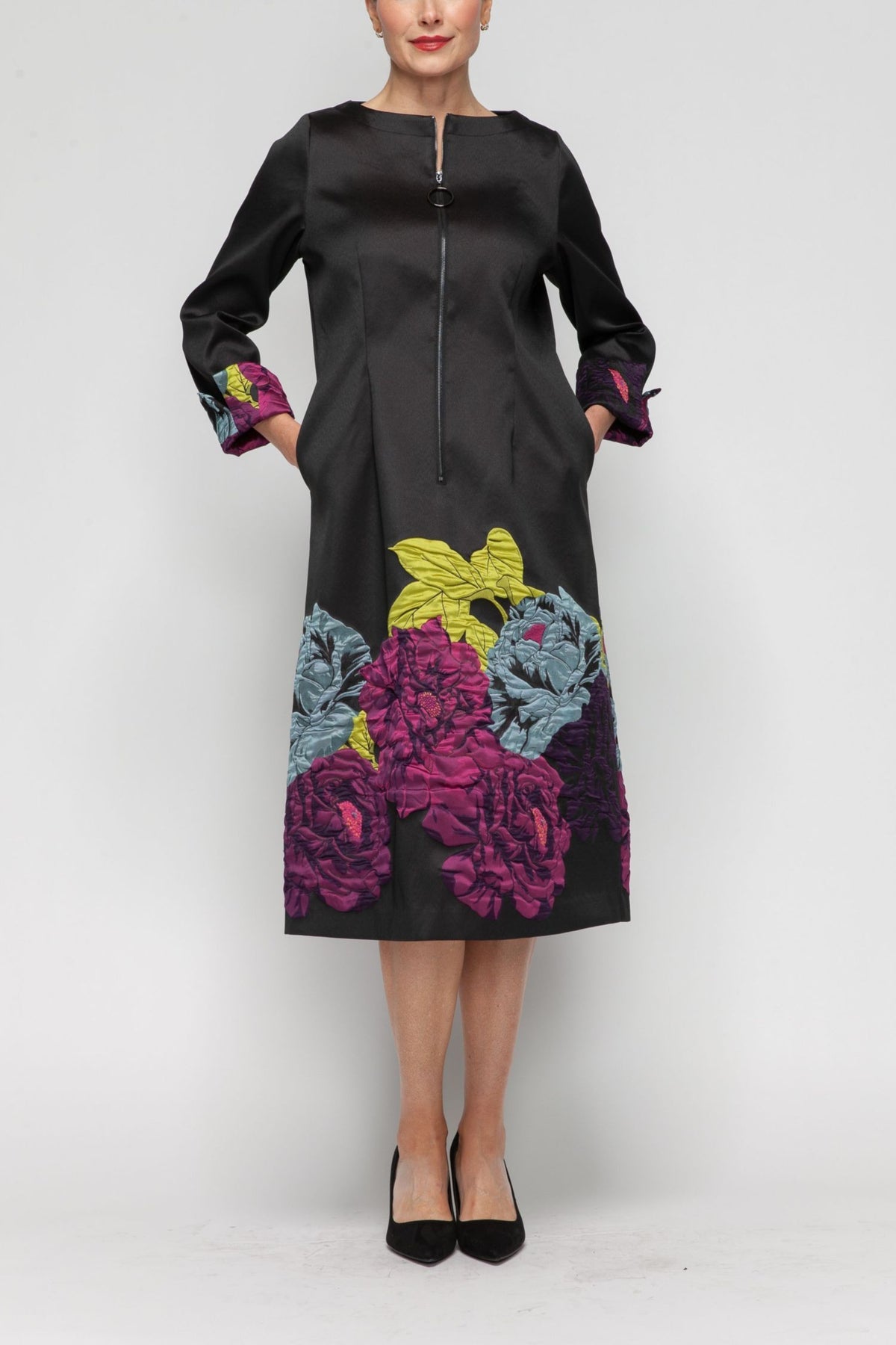IC COLLECTION Dress - 7384D - BLACK