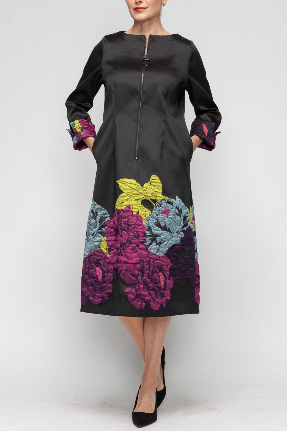 IC COLLECTION Dress - 7384D - BLACK