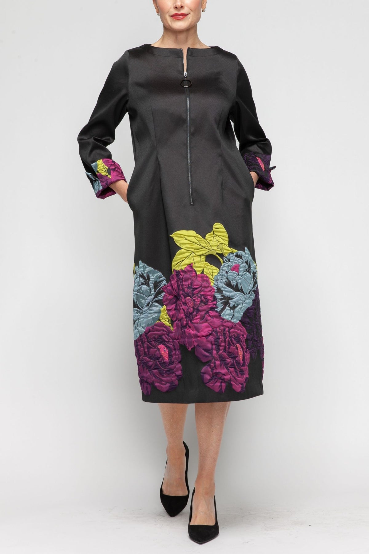 IC COLLECTION Dress - 7384D - BLACK
