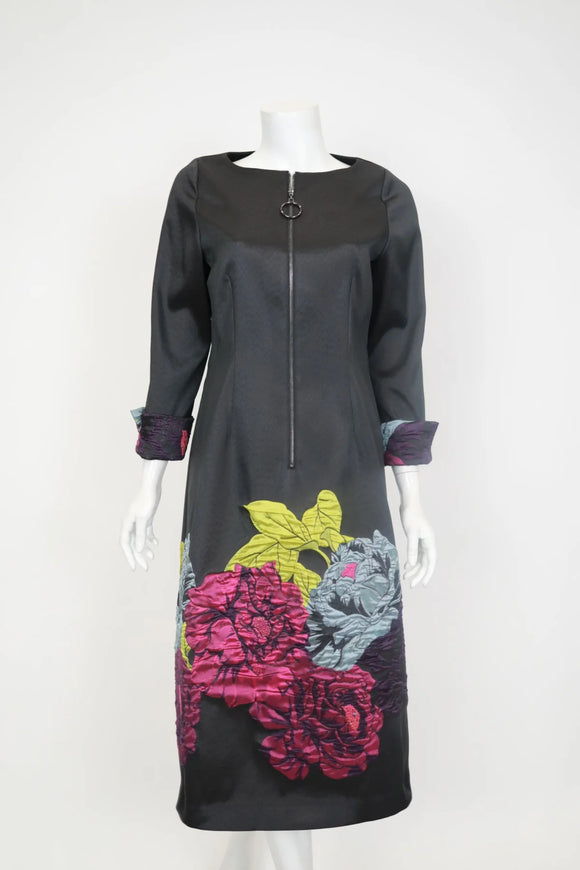 IC COLLECTION Dress - 7384D - BLACK