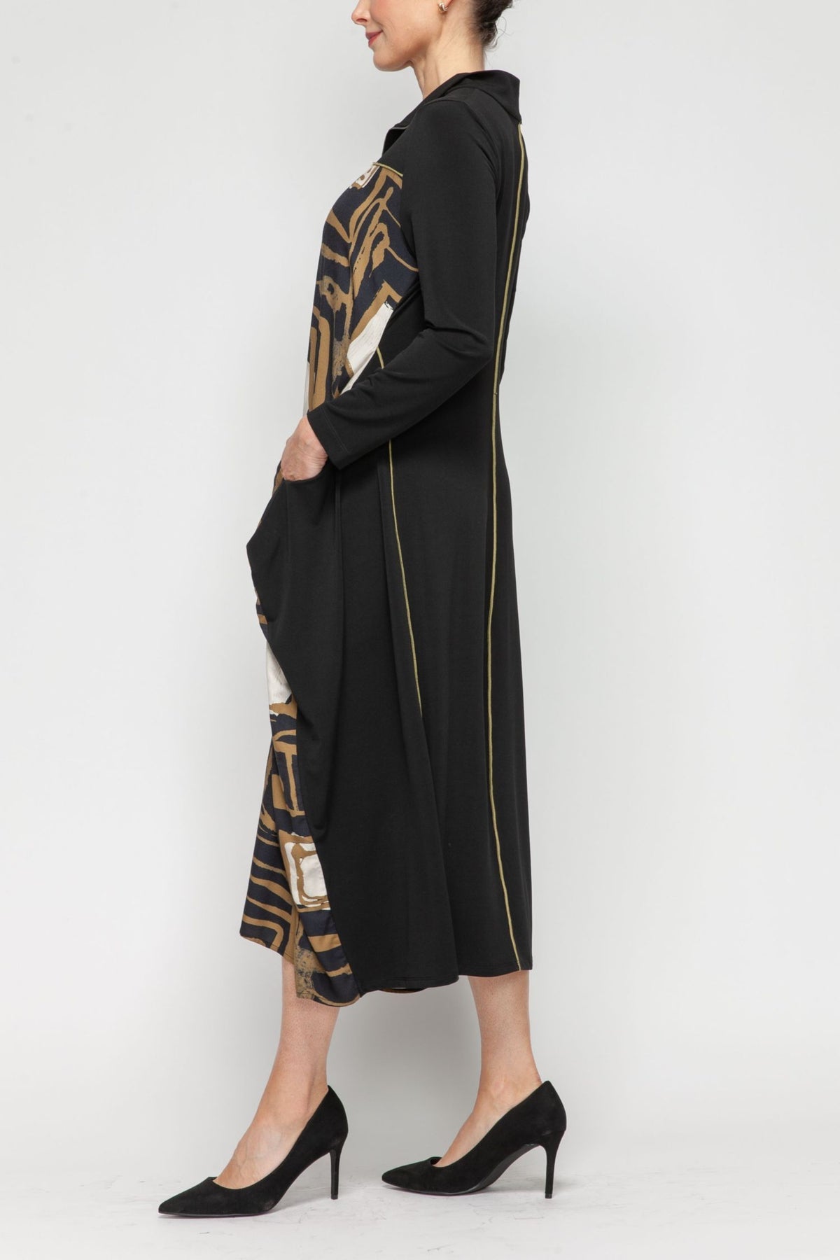 IC COLLECTION Dress - 7387D - OLIVE