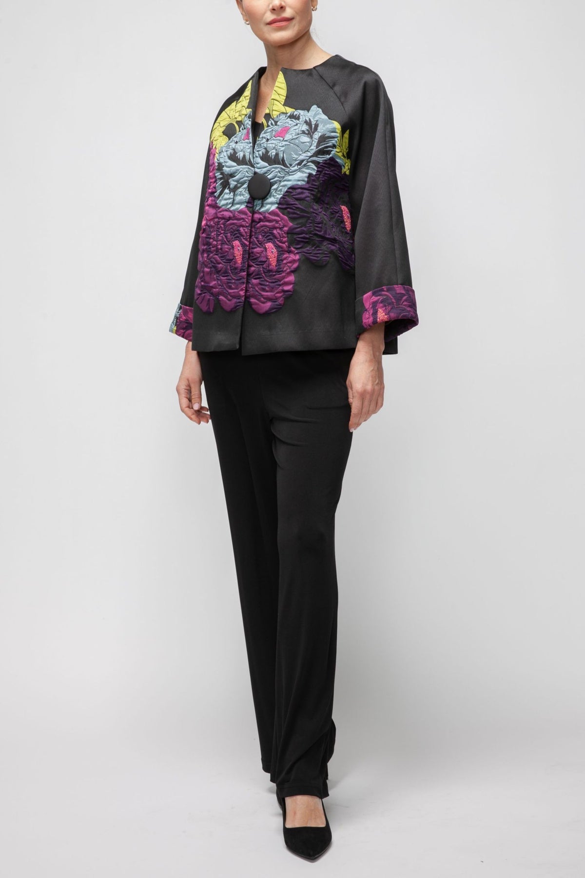 IC COLLECTION Jacket - 7395J - BLACK