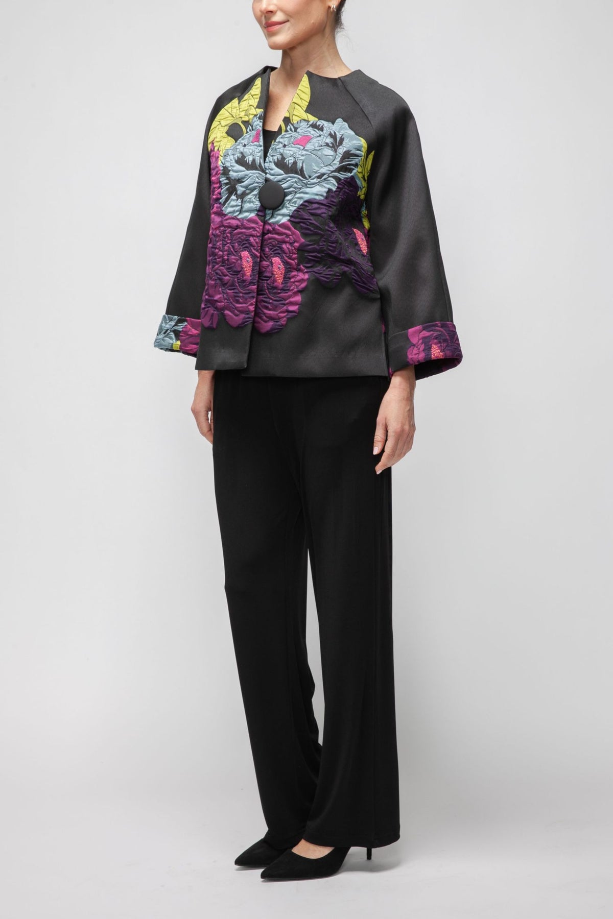 IC COLLECTION Jacket - 7395J - BLACK