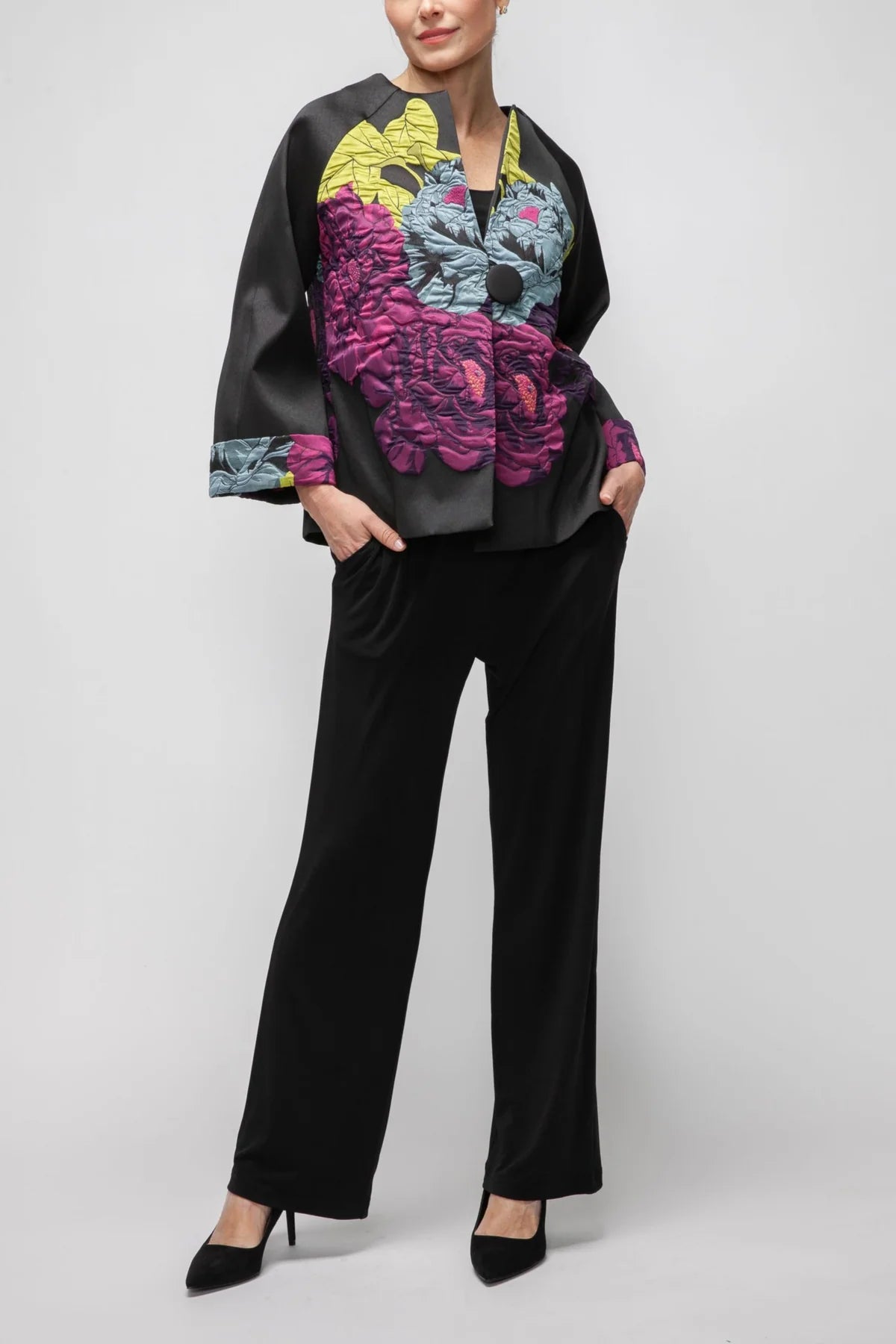 IC COLLECTION Jacket - 7395J - BLACK