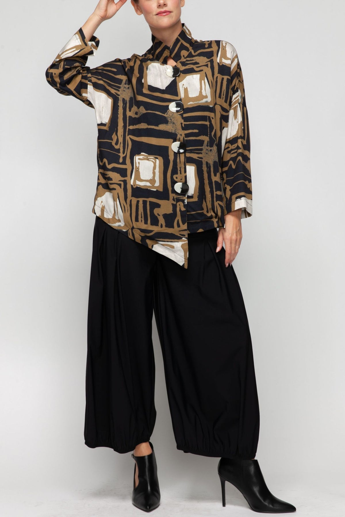 IC COLLECTION Blouse - 7411B - OLIVE
