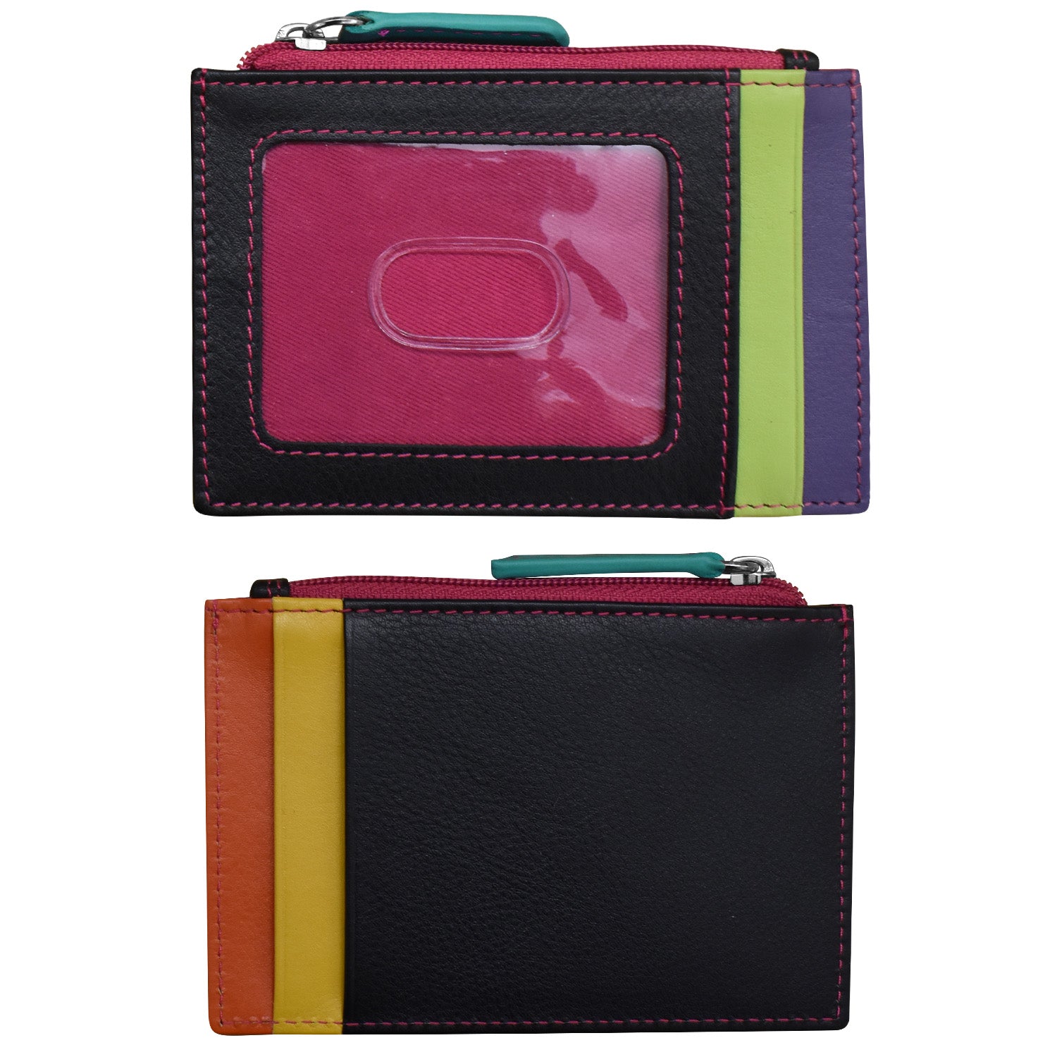 ili New York - ZIP I.D. CARD CASE - 7416 - Black Brights