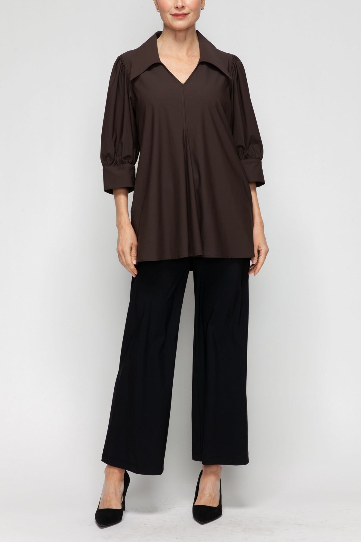 IC COLLECTION Top - 7428T - BROWN