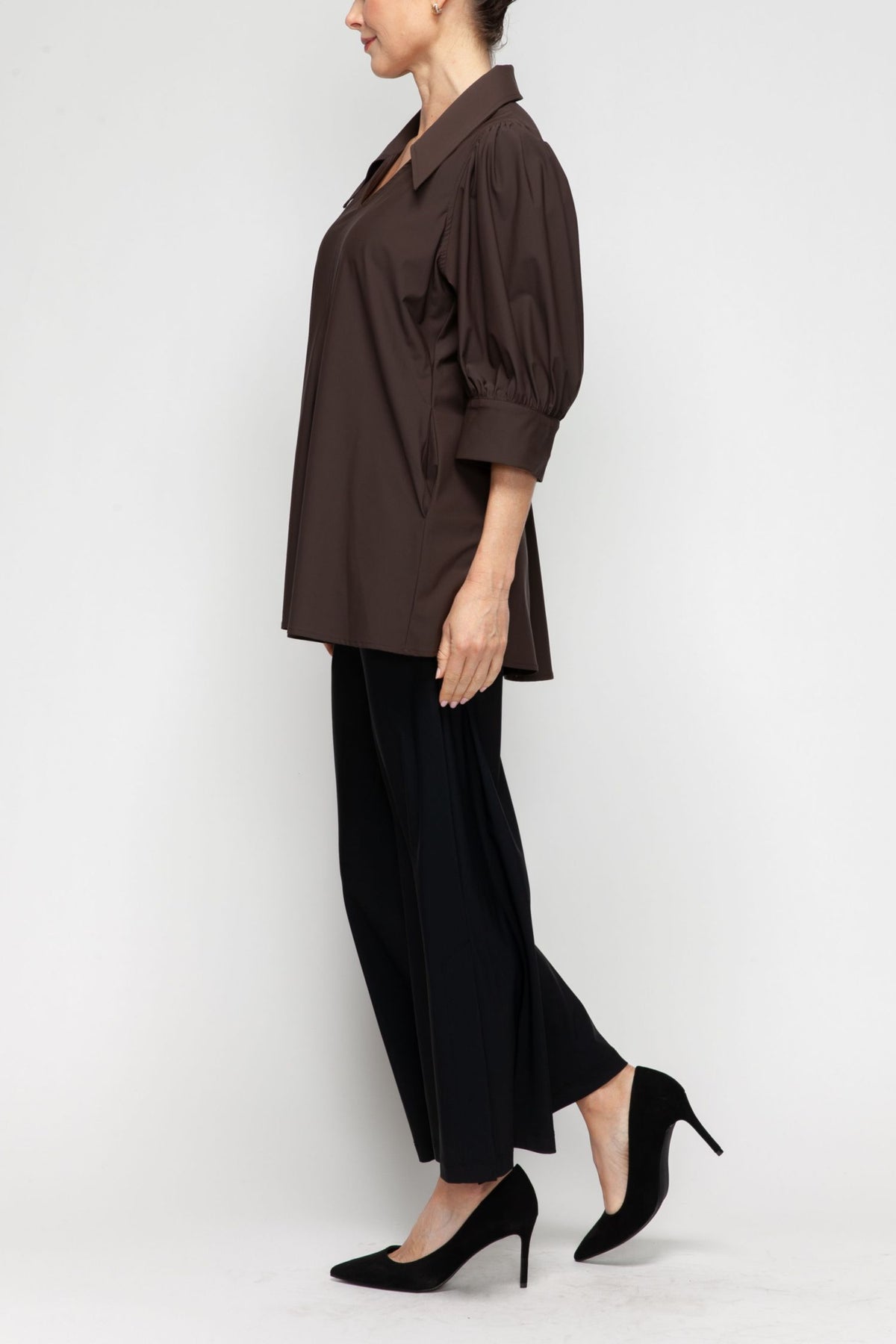 IC COLLECTION Top - 7428T - BROWN