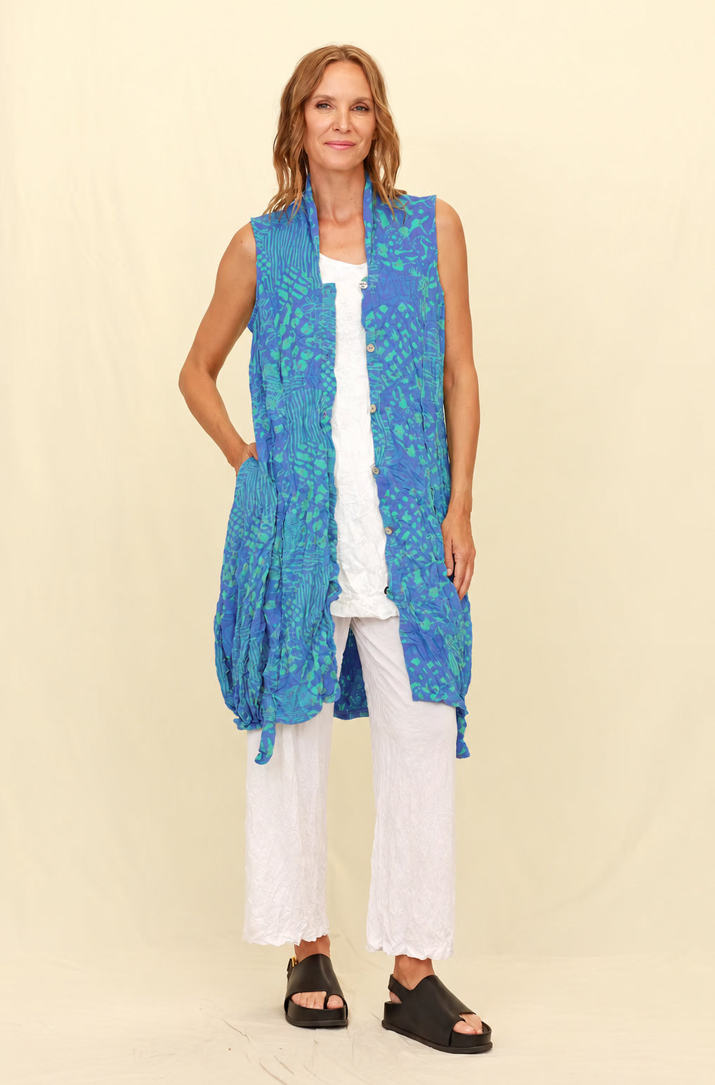 Chalet Recycled Crinkle Jersey Romie Vest - C74306