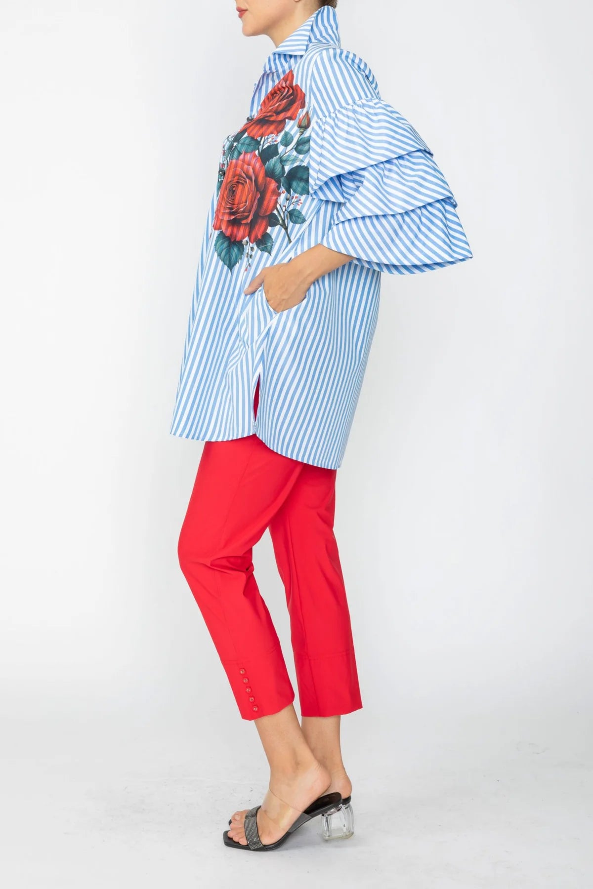 IC COLLECTION Blouse - 7448B - Blue