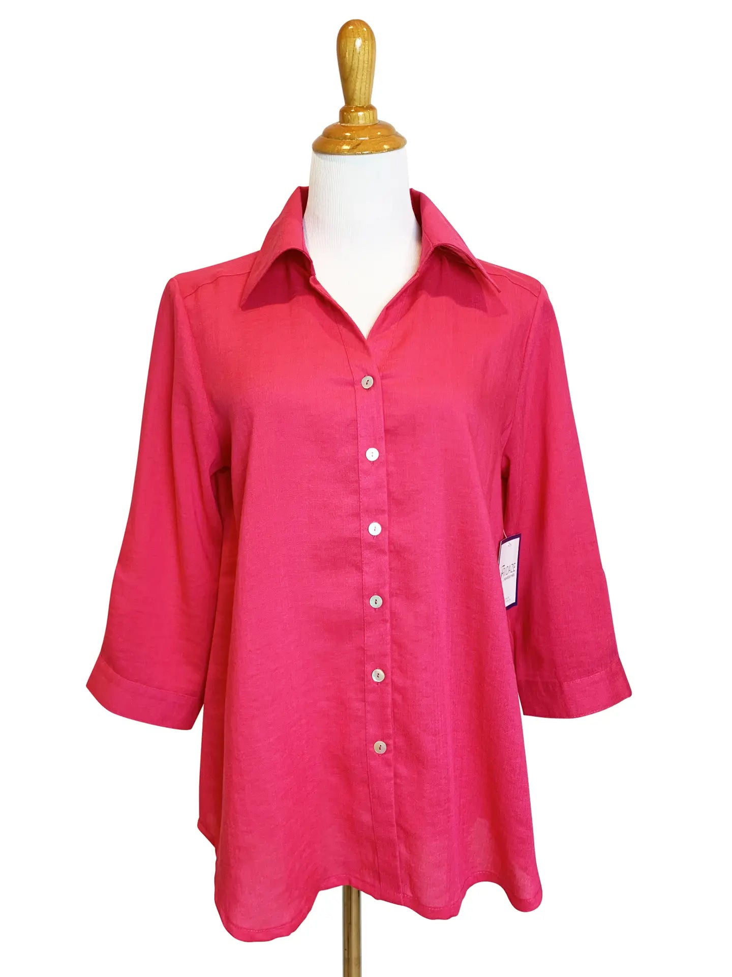 Fridaze AA161 - Short Tuxedo Linen Shirt