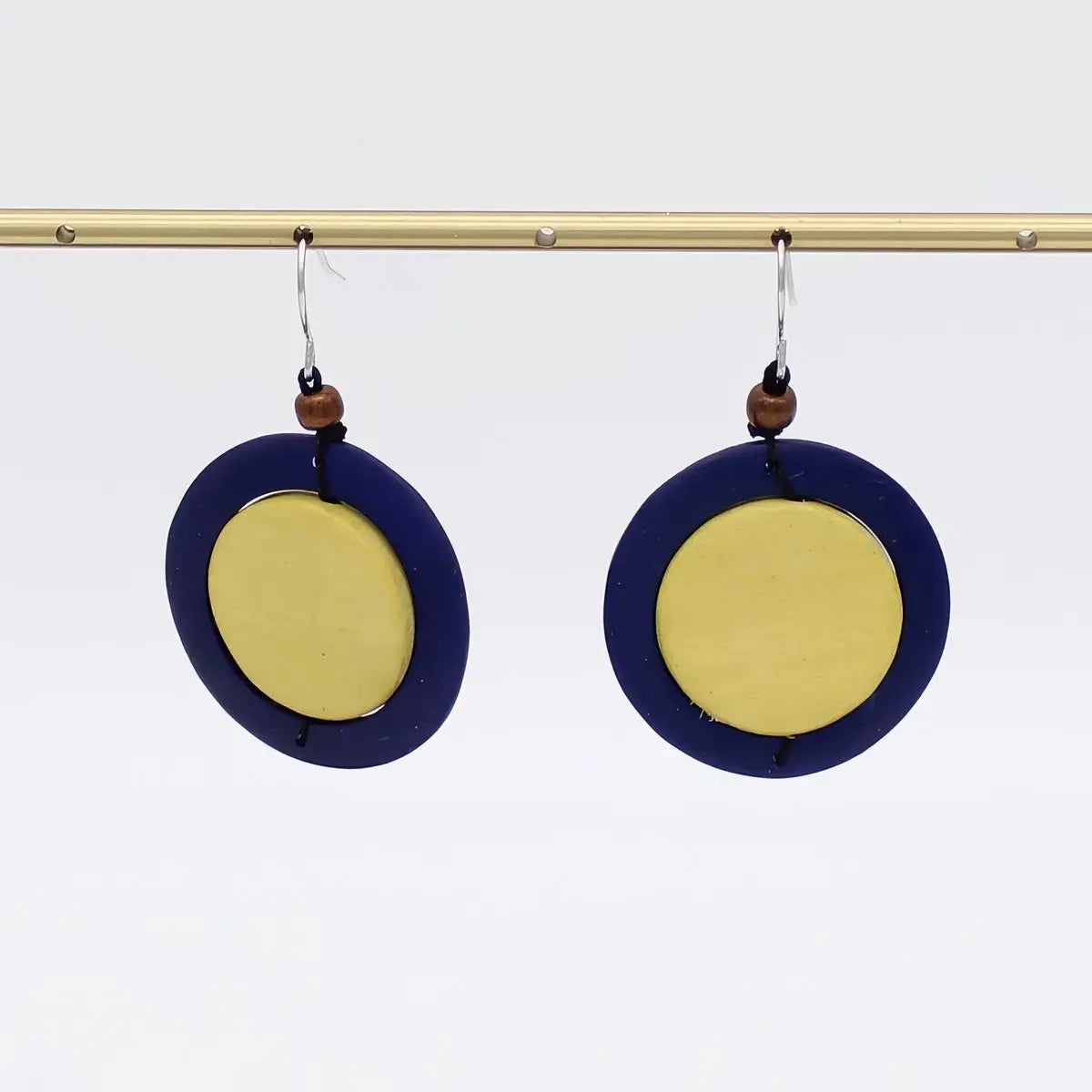 SYLCA Yellow Circle Cut-Out Earrings