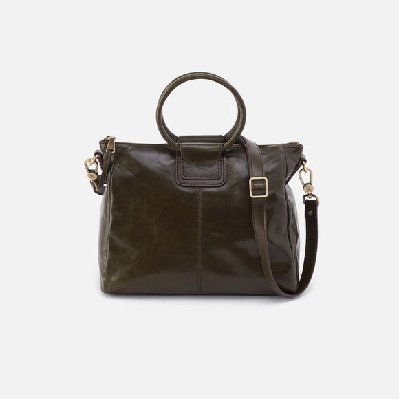 HOBO - Sheila Medium Satchel - DEEP MOSS IN POLISHED LEATHER