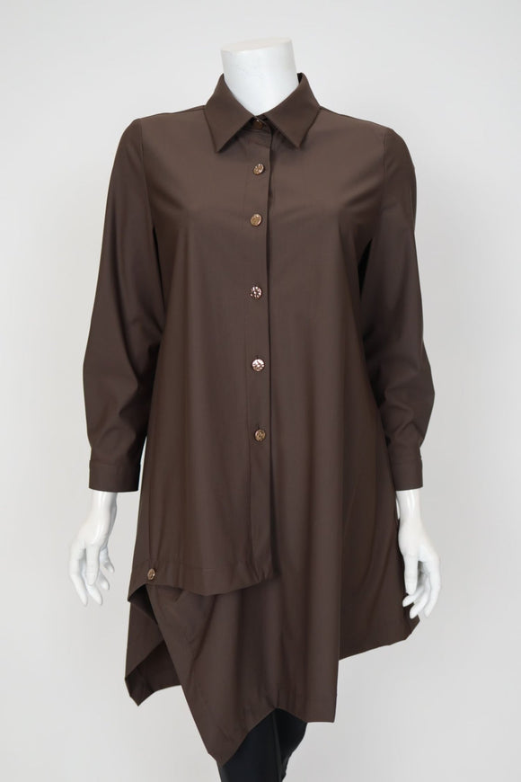 IC COLLECTION Blouse - 7513B - BROWN