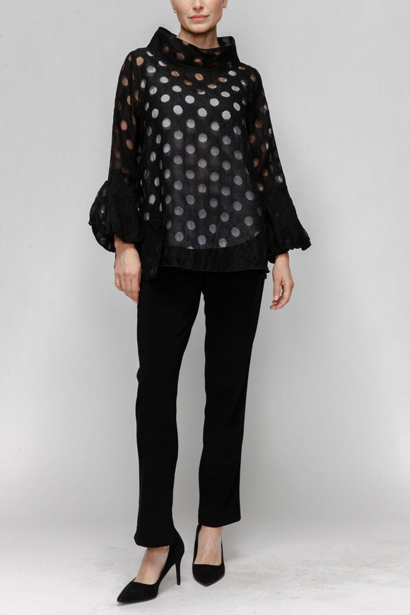 IC COLLECTION Top - 7527T - BLACK