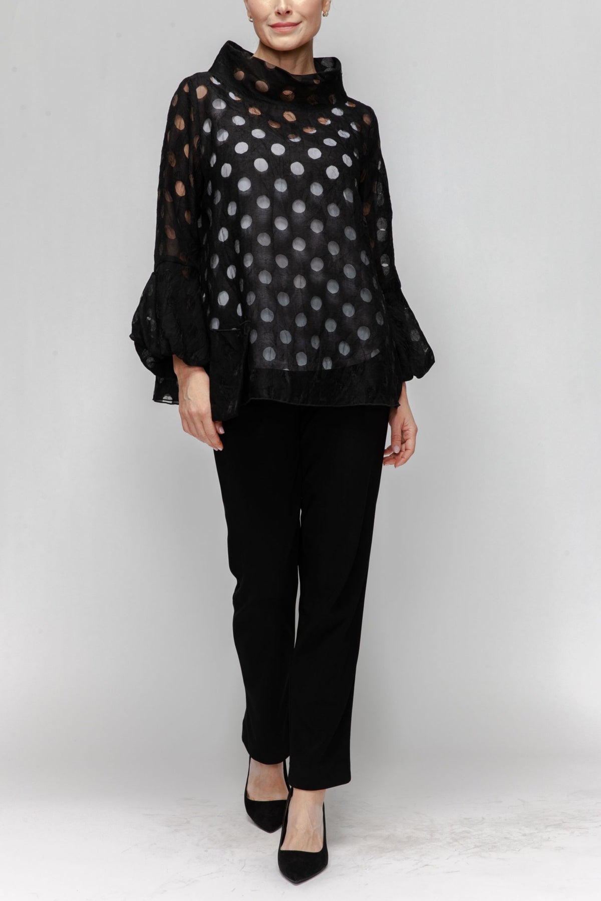 IC COLLECTION Top - 7527T - BLACK