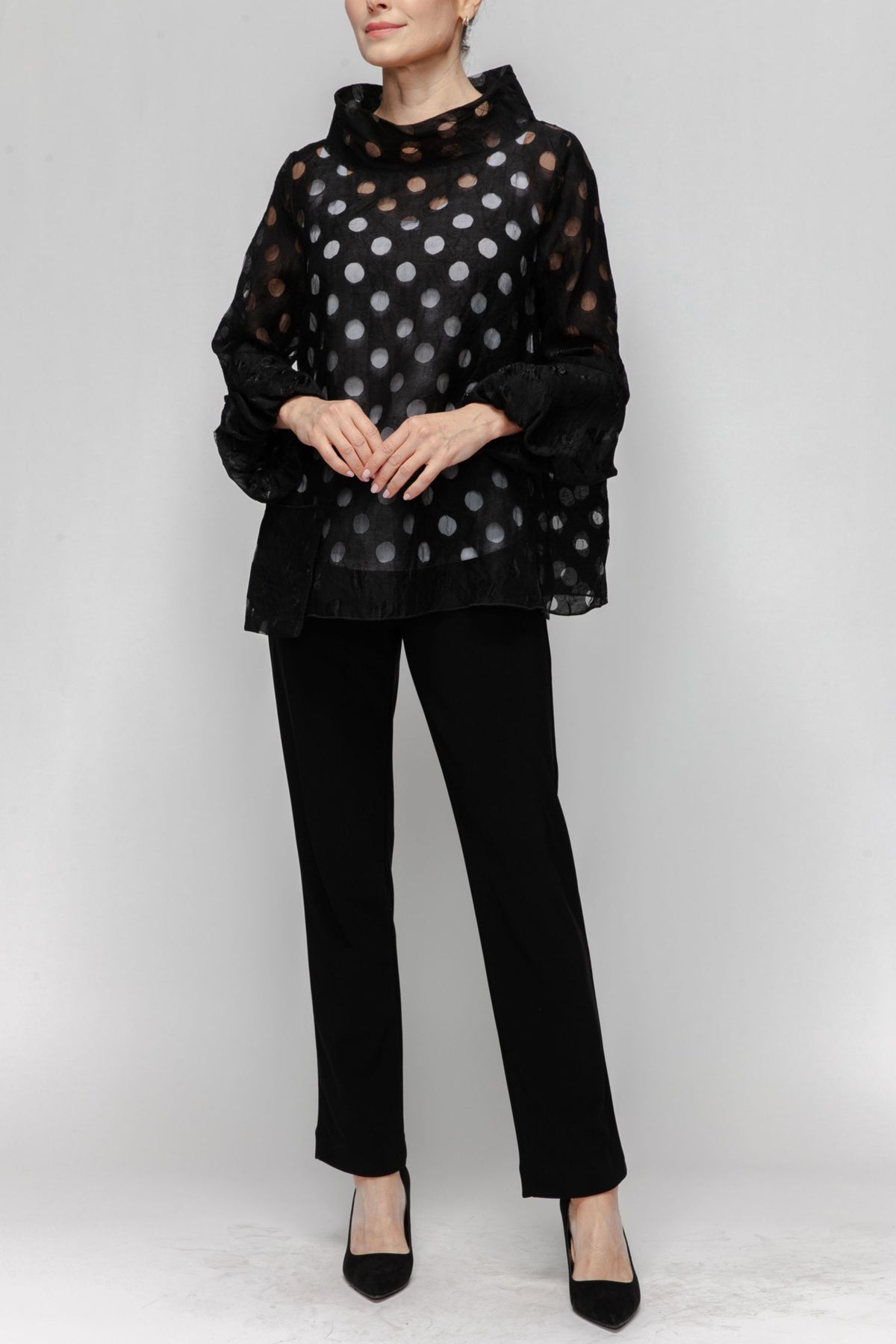 IC COLLECTION Top - 7527T - BLACK
