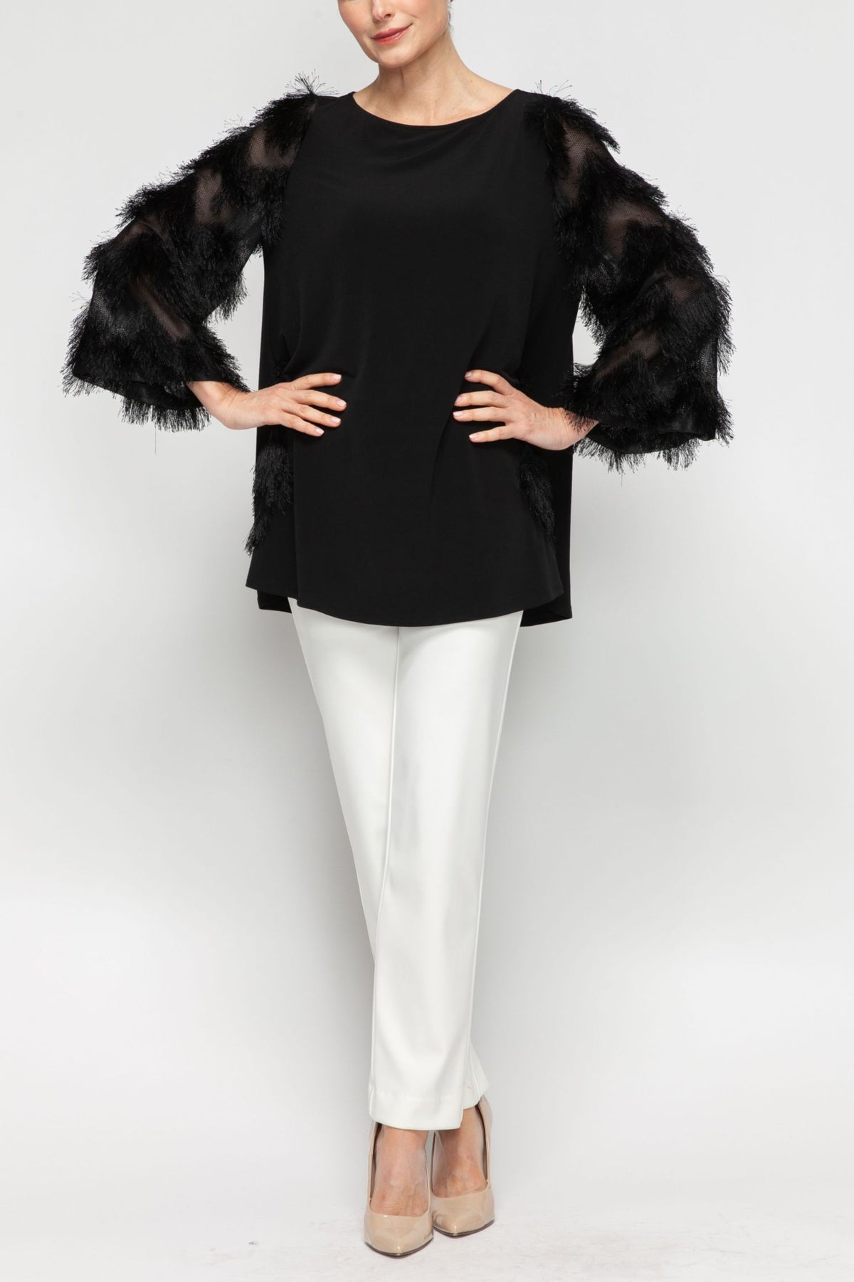 IC COLLECTION Top - 7529T - BLACK