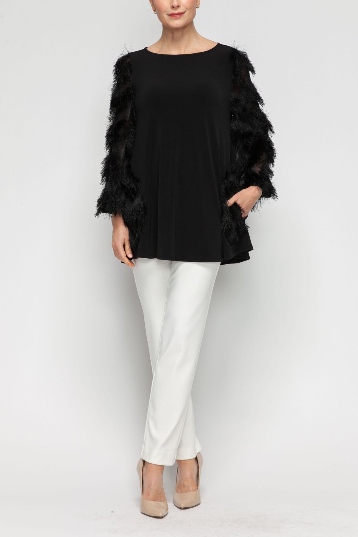 IC COLLECTION Top - 7529T - BLACK
