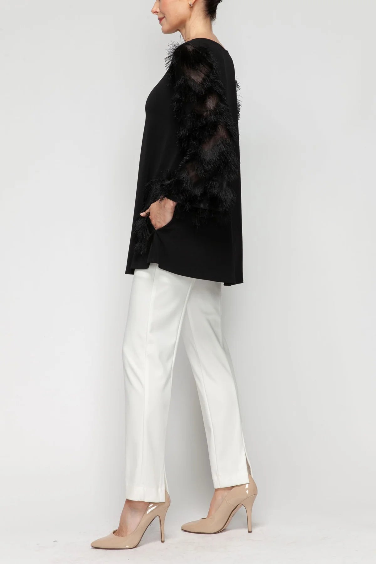 IC COLLECTION Top - 7529T - BLACK