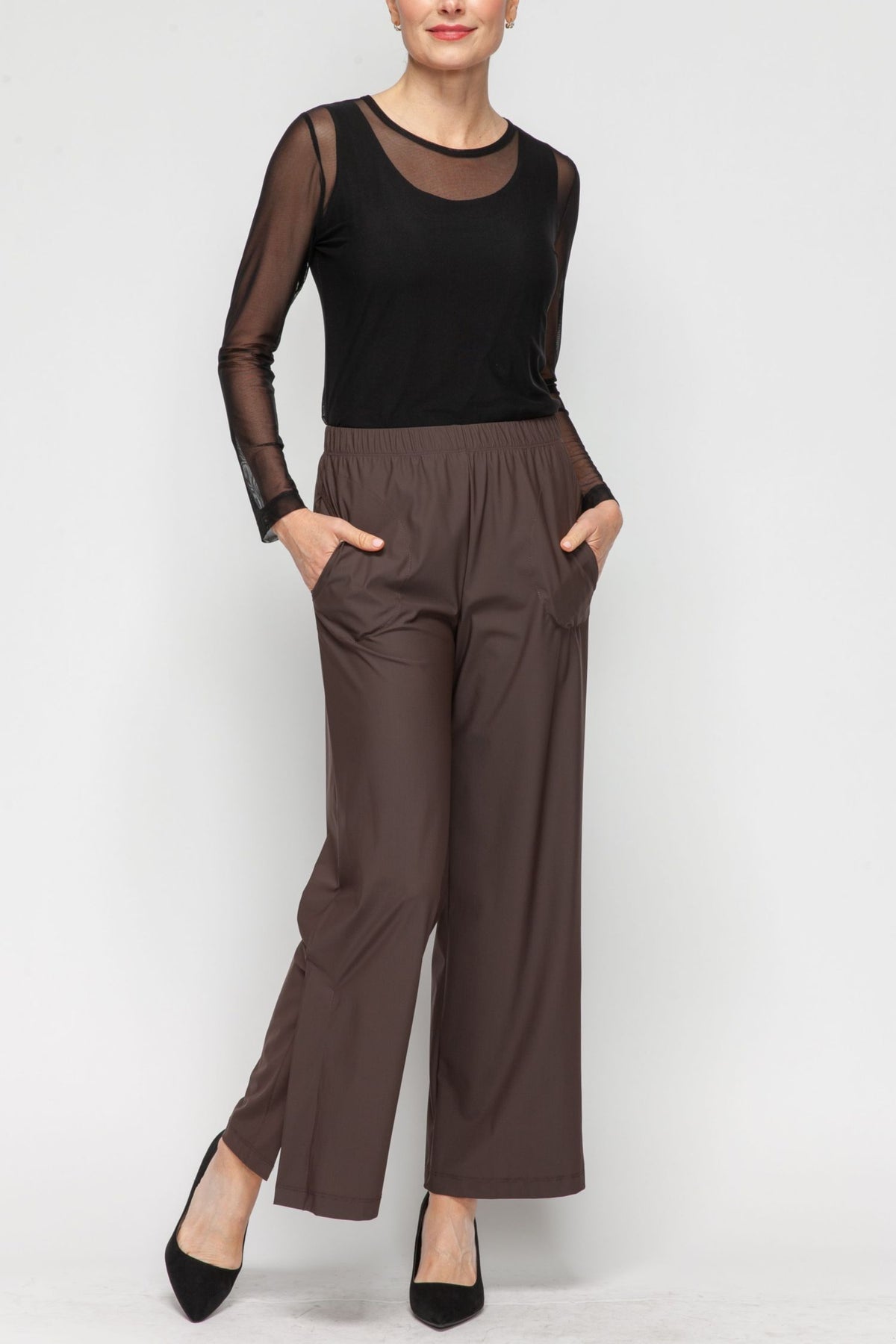 IC COLLECTION Pants - 7549P - BROWN