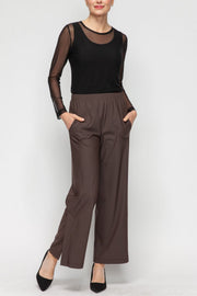 IC COLLECTION Pants - 7549P - BROWN
