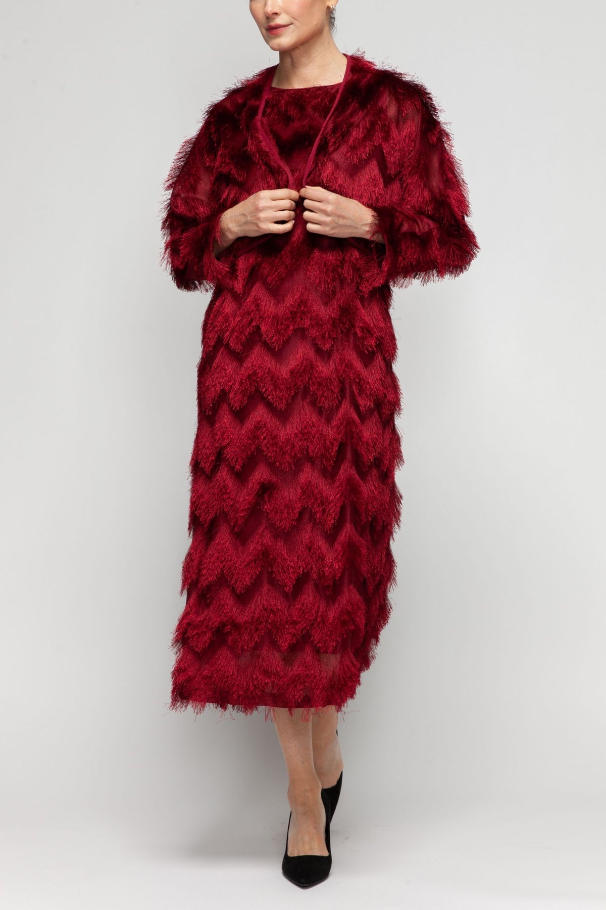 IC COLLECTION Jacket - 7550J - BURGANDY