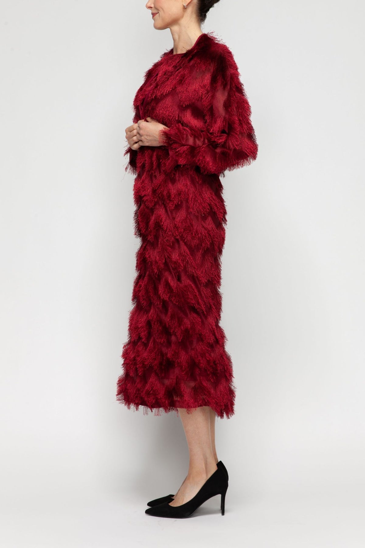 IC COLLECTION Jacket - 7550J - BURGANDY