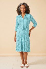 Habitat Pattern Pending Button It Up Dress - 57685 - GROTTO