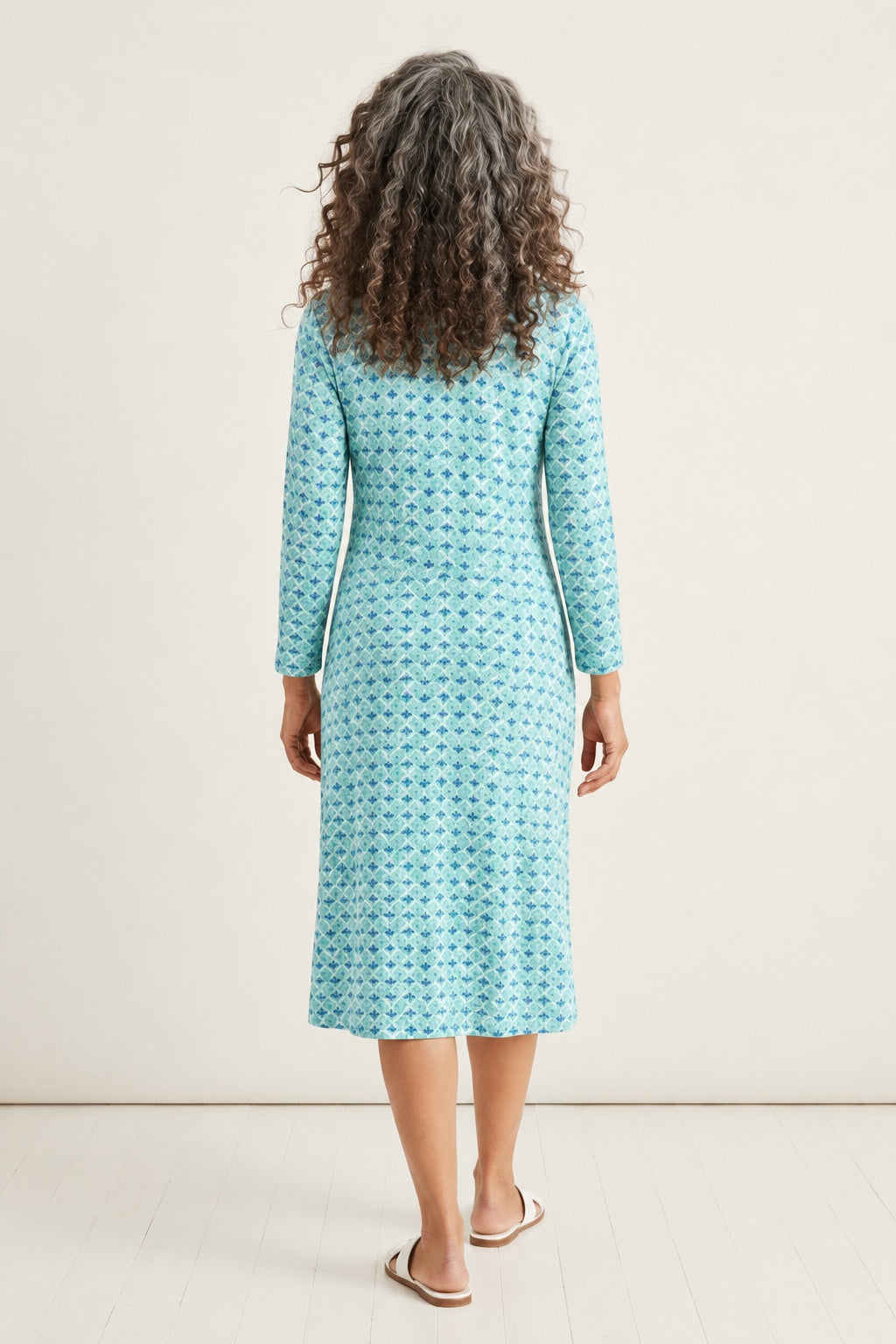 Habitat Pattern Pending Button It Up Dress - 57685 - GROTTO