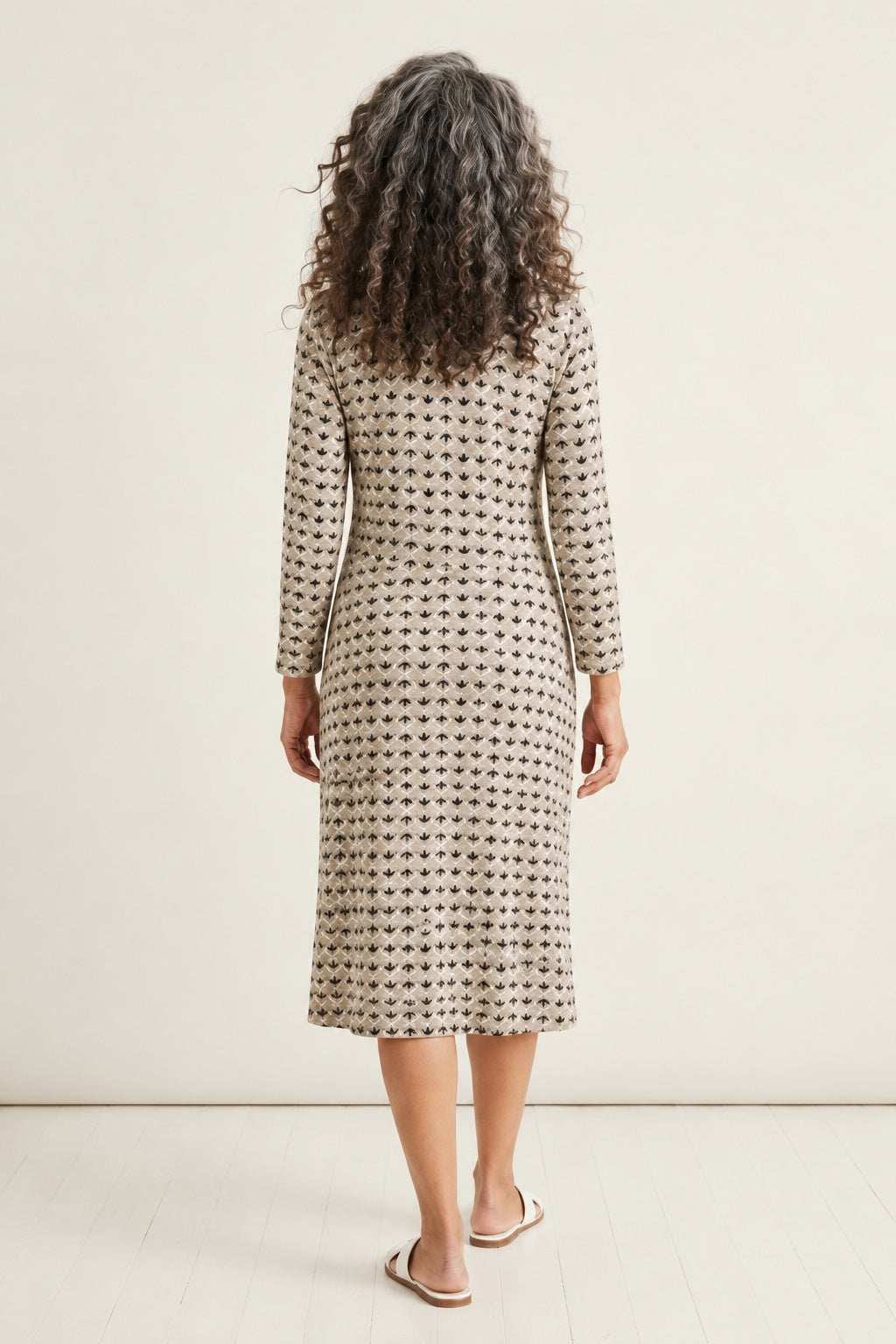 Habitat Pattern Pending Button It Up Dress - 57685 - SAND