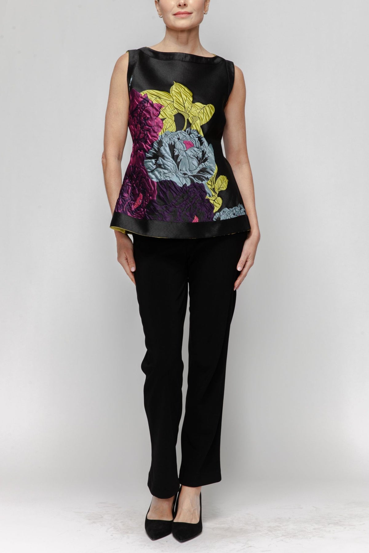 IC COLLECTION Reversible Top - 7606TT - BLACK/LIME