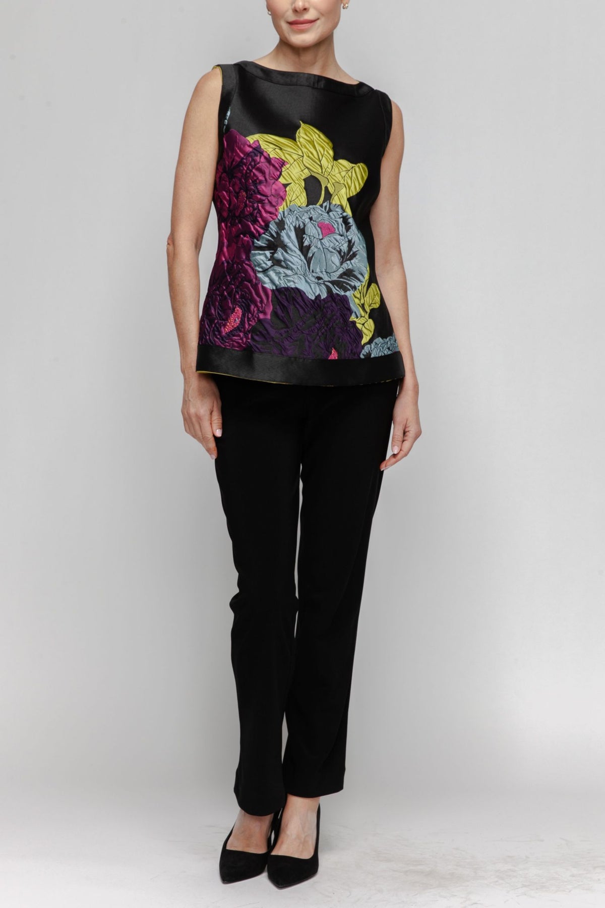 IC COLLECTION Reversible Top - 7606TT - BLACK/LIME