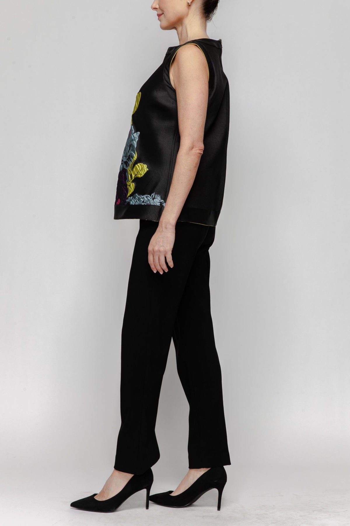 IC COLLECTION Reversible Top - 7606TT - BLACK/LIME