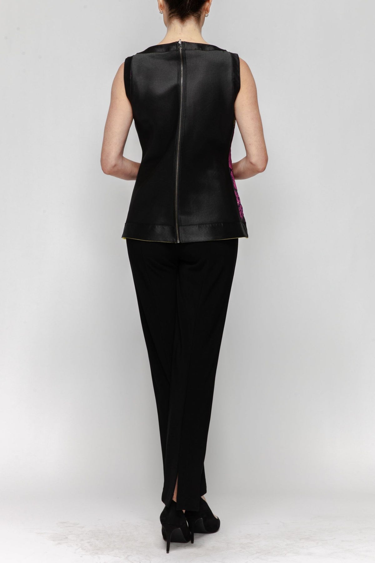 IC COLLECTION Reversible Top - 7606TT - BLACK/LIME