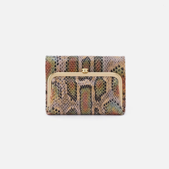 HOBO - Robin Medium Wallet - OPAL SNAKE PRINT IN PRINTED LEATHER