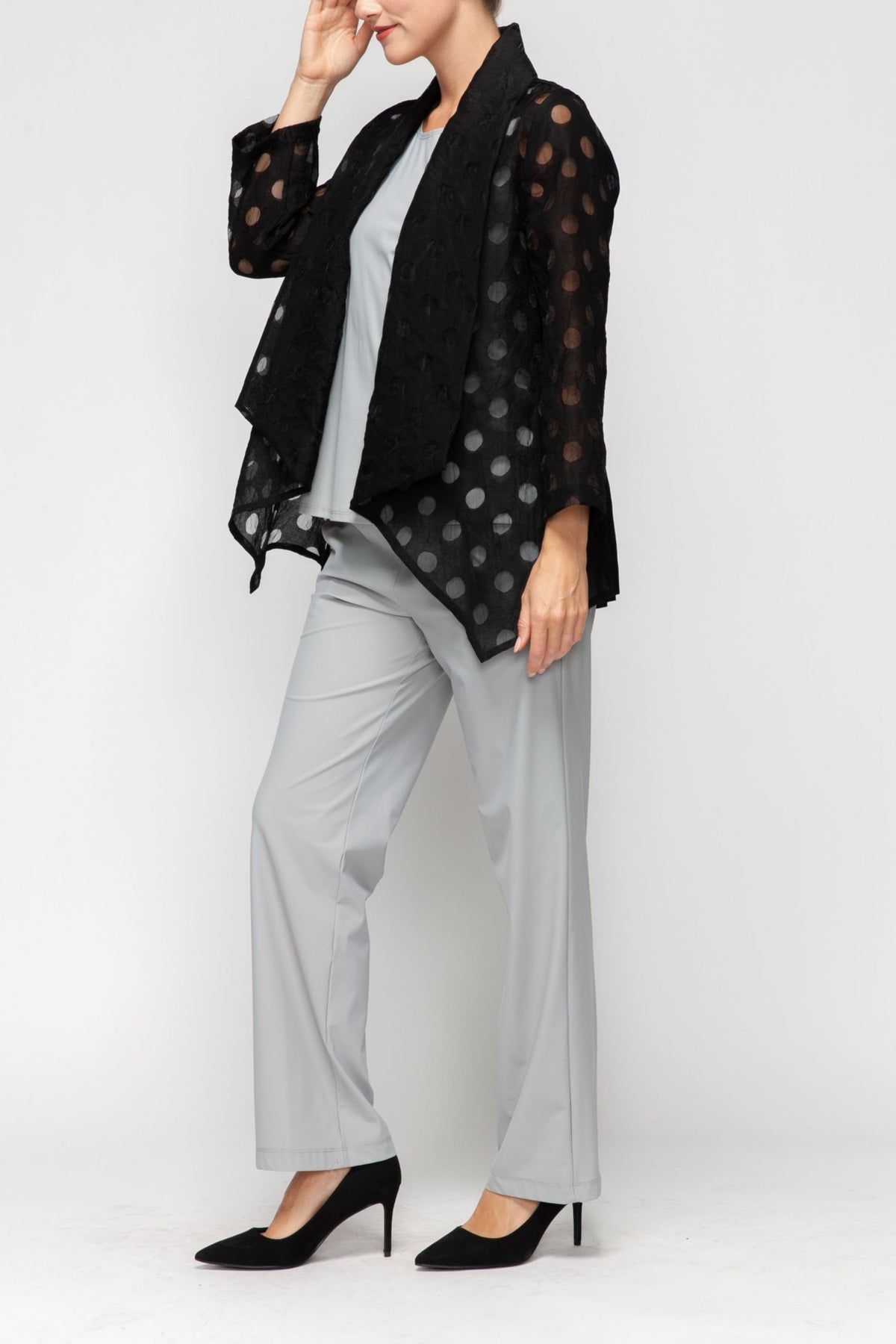 IC COLLECTION Jacket - 7621J - BLACK
