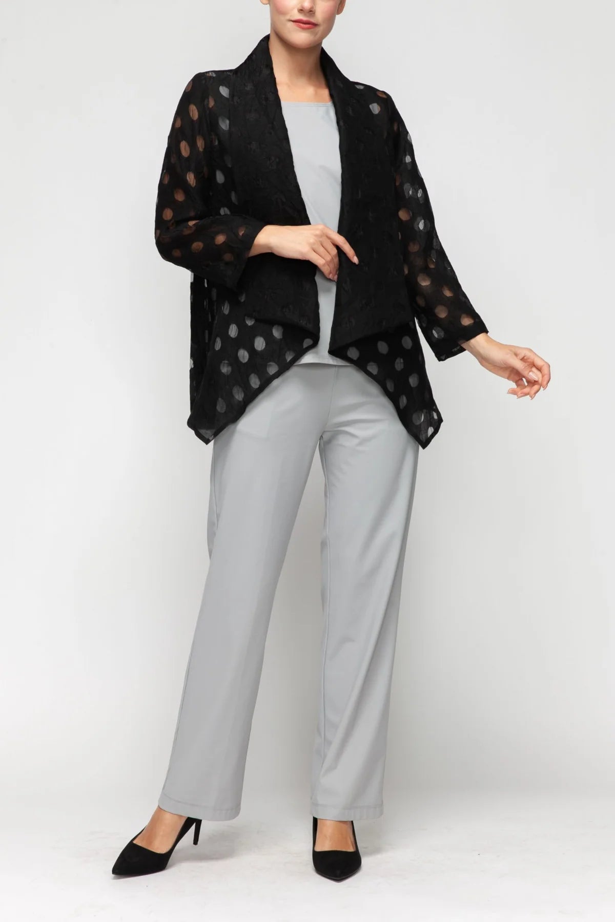 IC COLLECTION Jacket - 7621J - BLACK