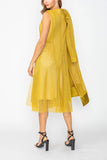 IC COLLECTION Dress - 7656D - Mustard