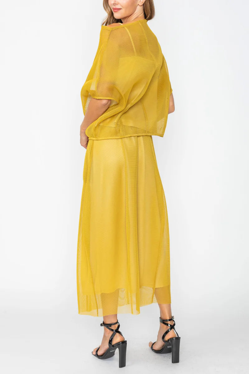 IC COLLECTION Skirt - 7660S - Mustard