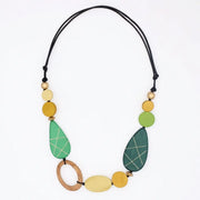 SYLCA Laken Carved Wood Link Necklace